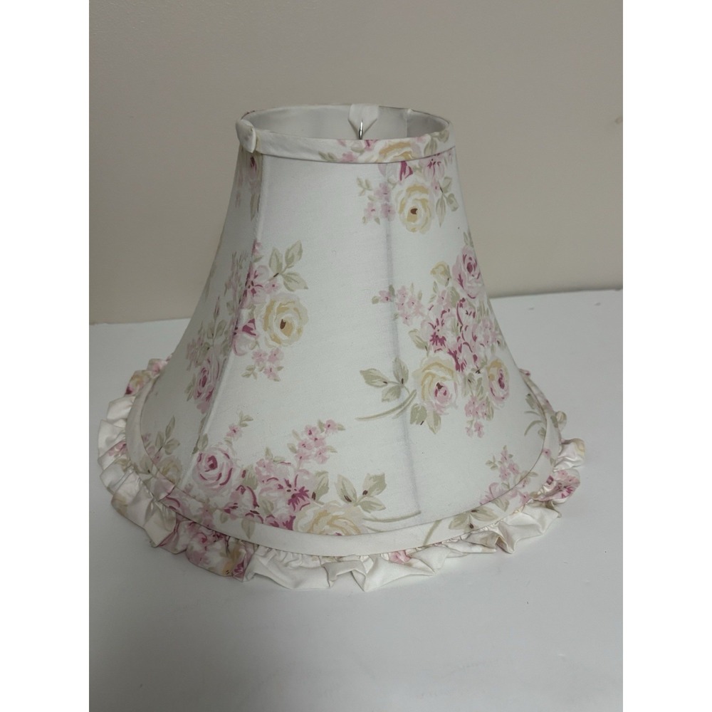 Rachel Ashwell British Rose Floral Shabby Chic Fabric Lampshade ruffle
